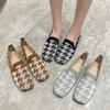 New Houndstooth Sprin/Summer Soft-soled One-pedal Breathable Knitted Shoes Women's Shoes Casual Pregnant Women Shoes