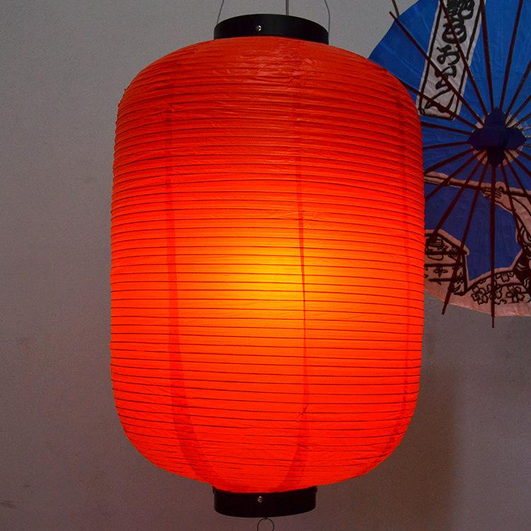 Waterproof PVC Red Lantern, Japanese Winter Melon Sushi Restaurant Foldable Light