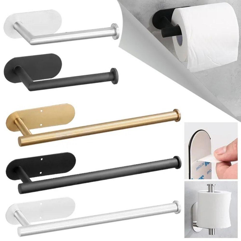 Self Adhesive Toilet Roll Paper Holder Stainless Steel Kitchen Napkin Holder Bedroom