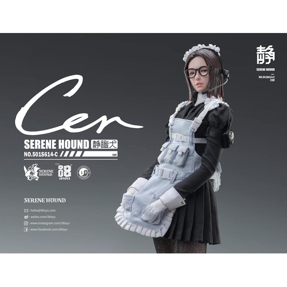 Серия SERENE HOUND от I8TOYS 501S614 C Cerberus Maid Corps Cell 16 Scale Подвижная фигурка из ПВХ, силикона и металла, окрашенная