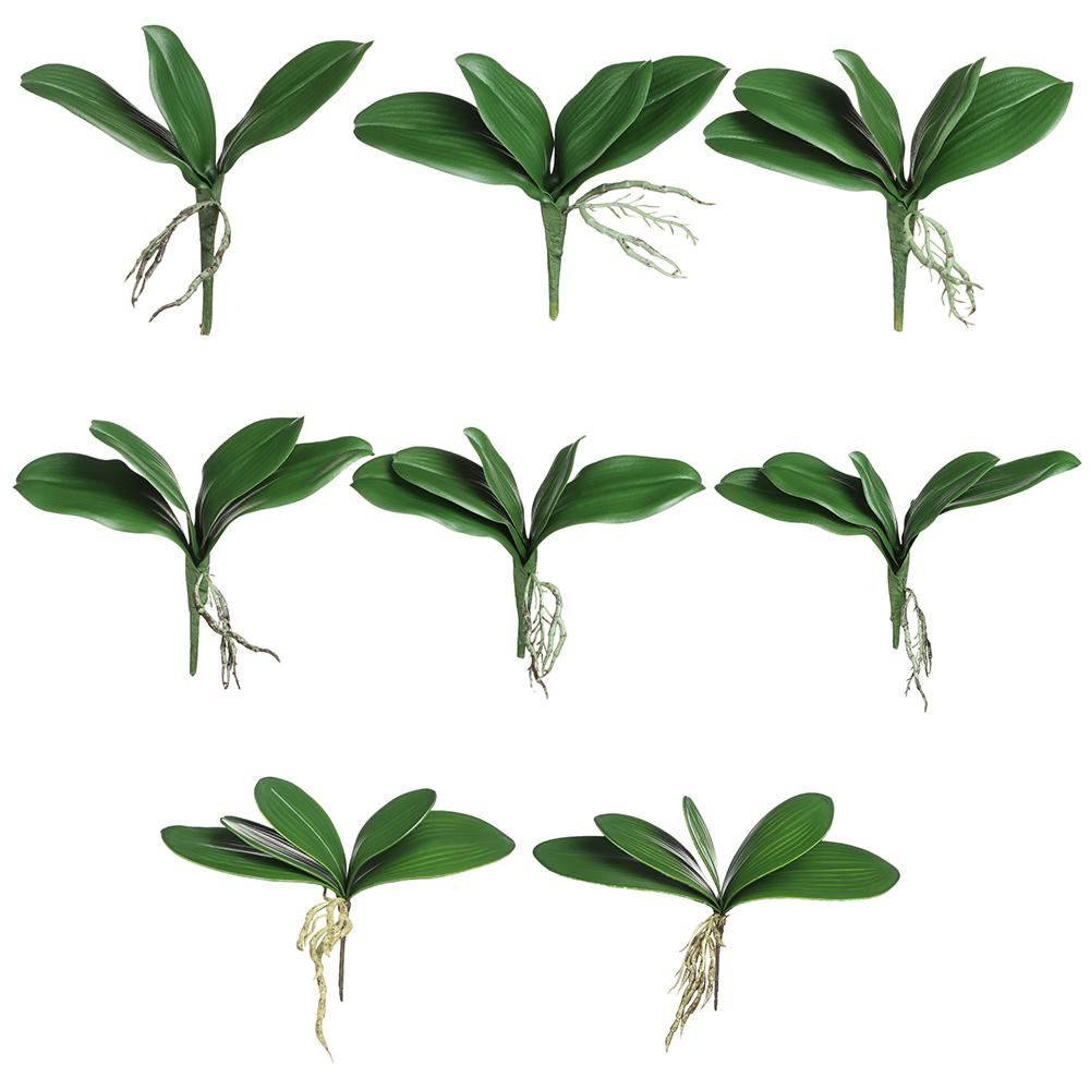 Украшение Декоративные цветы Имитация листьев Лист фаленопсиса Пластиковая трава Искусственные растения