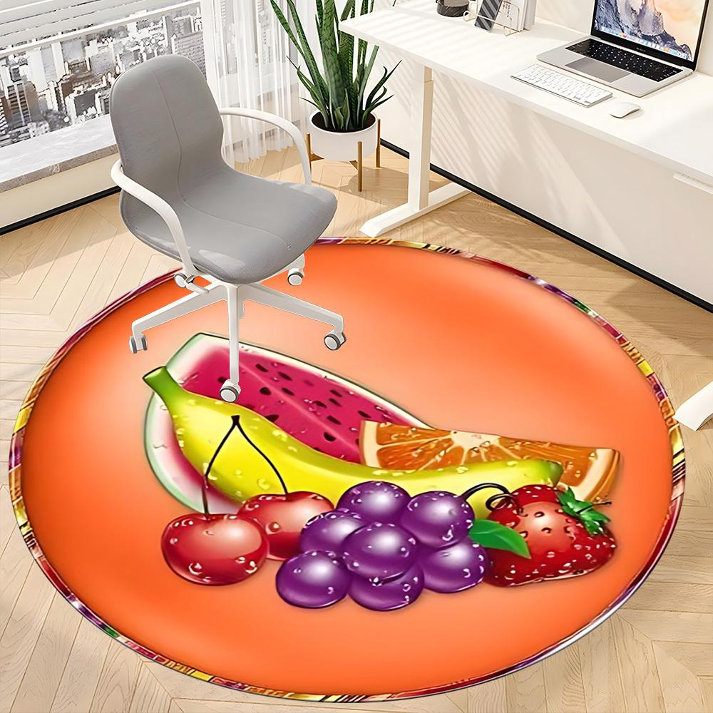 1pc Fruit Platter Chair Carpet for Office Non-Slip Mat for Office - Decorative Floor Mat yy251030278