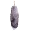 Furry for Keychain Oversized Fox Hair Cuestion Silver Blue Fox Tail Accessories Lady Bag Charm Car Keychain for Women