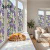 Decorative Window Film Rainbow Privacy Film, Stained Glass Pattern Sticker, Static Sunlight Reflecting Sticker Cling, Sun Blocking Reusable Decals for