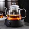 HMLOVE Heat Resistant Glass Teapot Steamed & Boiling Kettle Tea Infuser Filter High Borosilicate Chinese Teawear Pot 1200ml