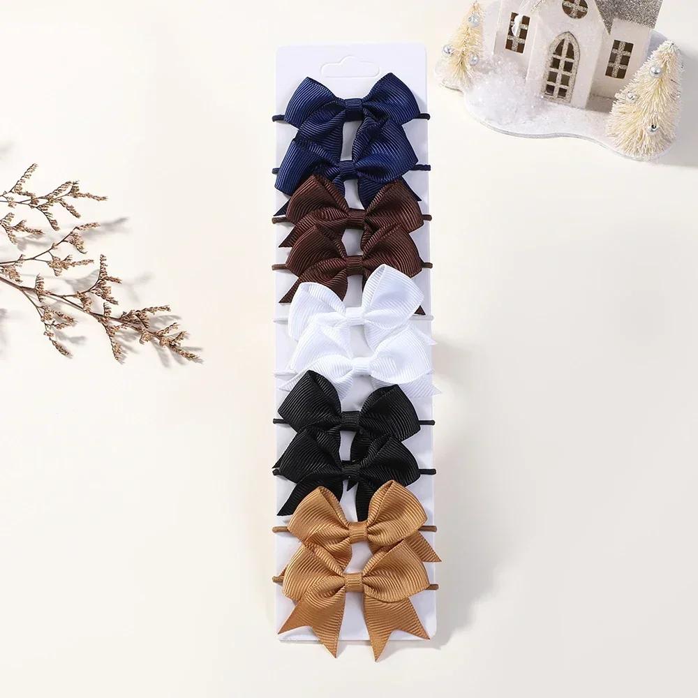 ДЕТСКИЕ БАНТЫ 10 шт. Банты Эластичные резинки для волос Резинки для волос Лента Хвостик Гросгрейн Аксессуары для волос Повязки на голову для детей