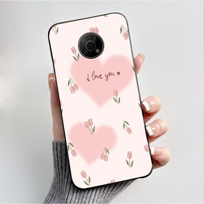 Для Nokia G300 TA-1374 Чехол Роскошная Мода Бабочки Цветы Черный Мягкий Силиконовый Чехол Для Nokia G300 G 300 NokiaG300 Чехол для Телефона
