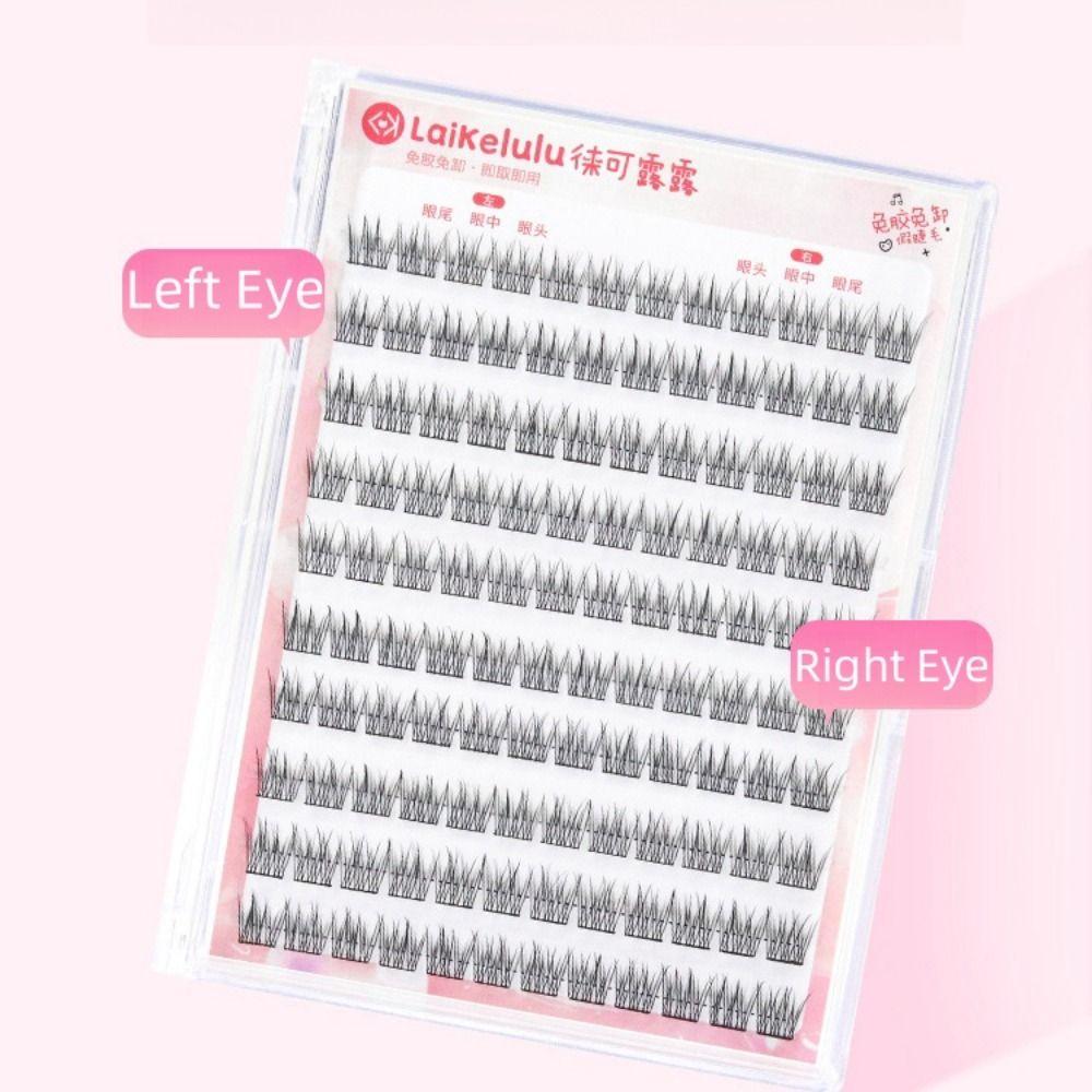Comic Eye Glue Free Fake Eyelashes Soft Cluster False Lashes Individual Fake Eyelashes  Make Up