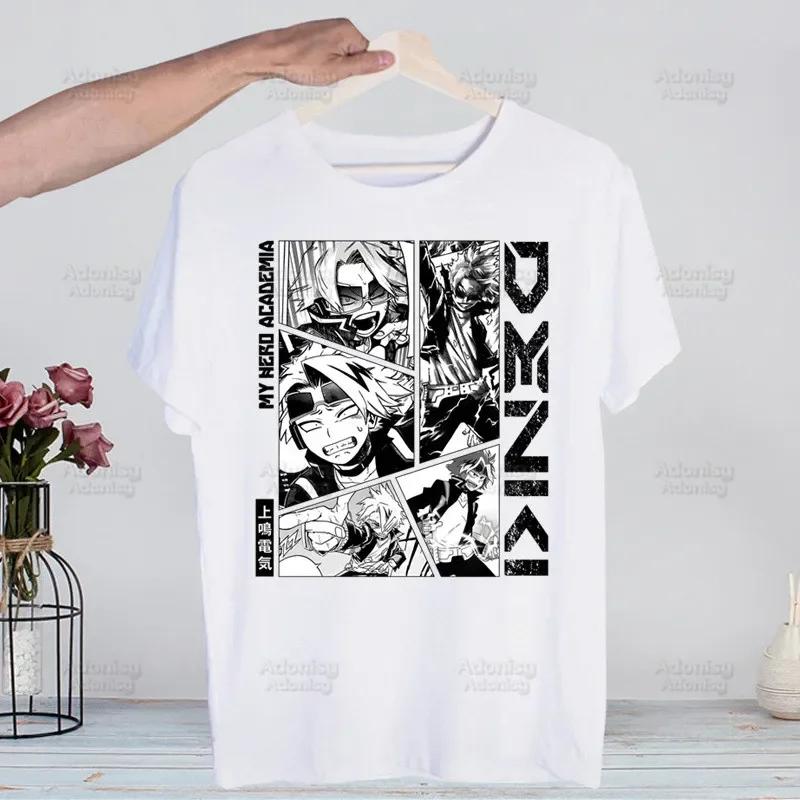 My Hero Academia Hip Hop Streetwear T Shirt Harajuku Todoroki TShirts Short Sleeve Casual Bakugou Deku Anime T-Shirt Tops Tees