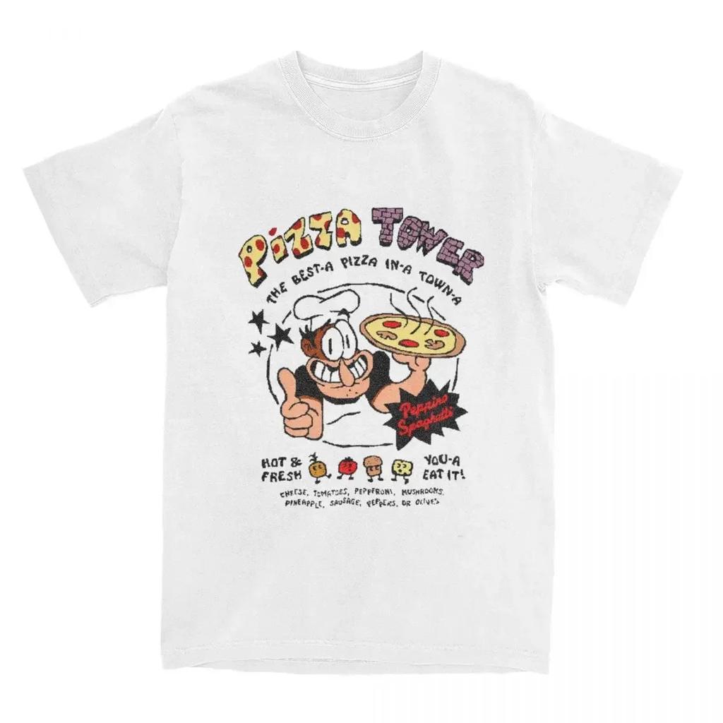 Графическая футболка Pizza Tower Peppino Spaghetti, мягкий хлопок, короткий рукав, унисекс