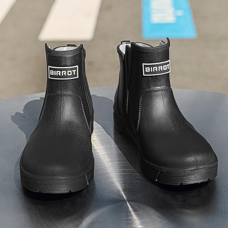 Мужская уличная мода Низкие Нескользящие Водонепроницаемые Ботинки Резиновые сапоги