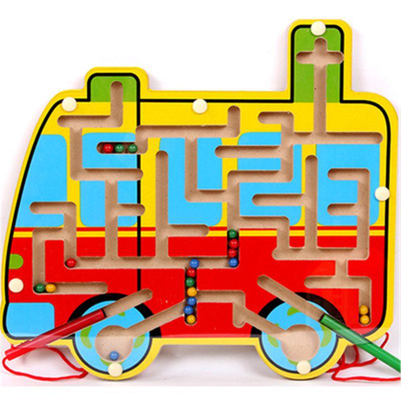 Магнитная игрушка-лабиринт: Мраморный баланс, управляемый ручкой, для детей 3+ - Улучшает концентрацию и когнитивные навыки
