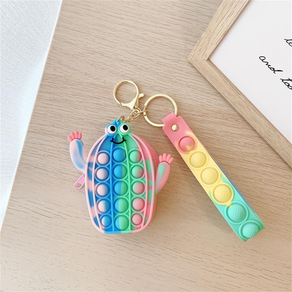 Push Bubble Сенсорные игрушки Мини-кошелек Детская сумка Силиконовый кошелек для монет