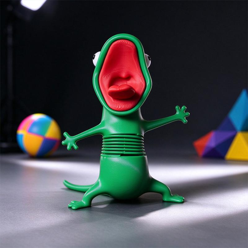 1 шт. Креативное забавное настольное украшение 3D-печатная статуэтка зеленой ящерицы для офисной полки, подарок на новоселье для детей и взрослых