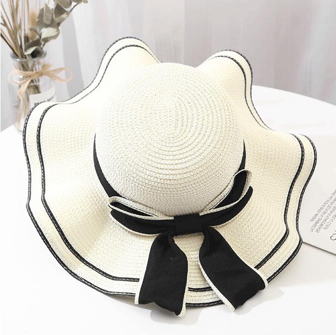 Hat Women's Summer Fashion Vacation Sunshade Big Edge Hat UV Protection Versatile Travel Seaside Beach Straw Hat