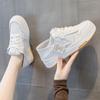 White Platform Shoes Women's Summer New All-Matching Genuine Leather Sports and Leisure Two-Way Sneakers Ins Fashion Shoes