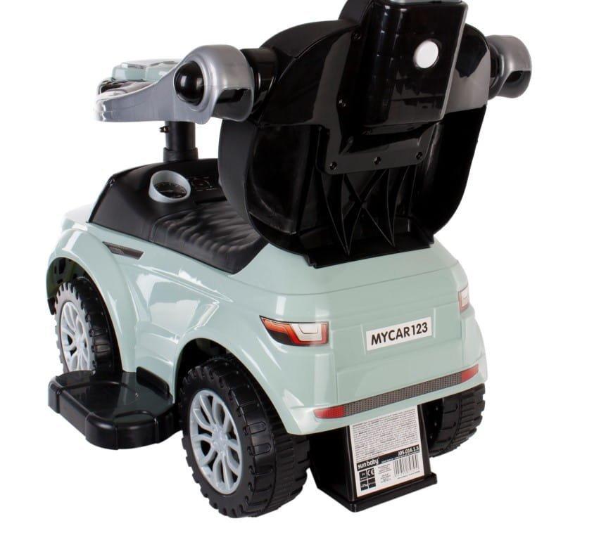 Jeździk Dla Dziecka Z Rączką I Obejmą Sport Car Szałwia Sun Baby