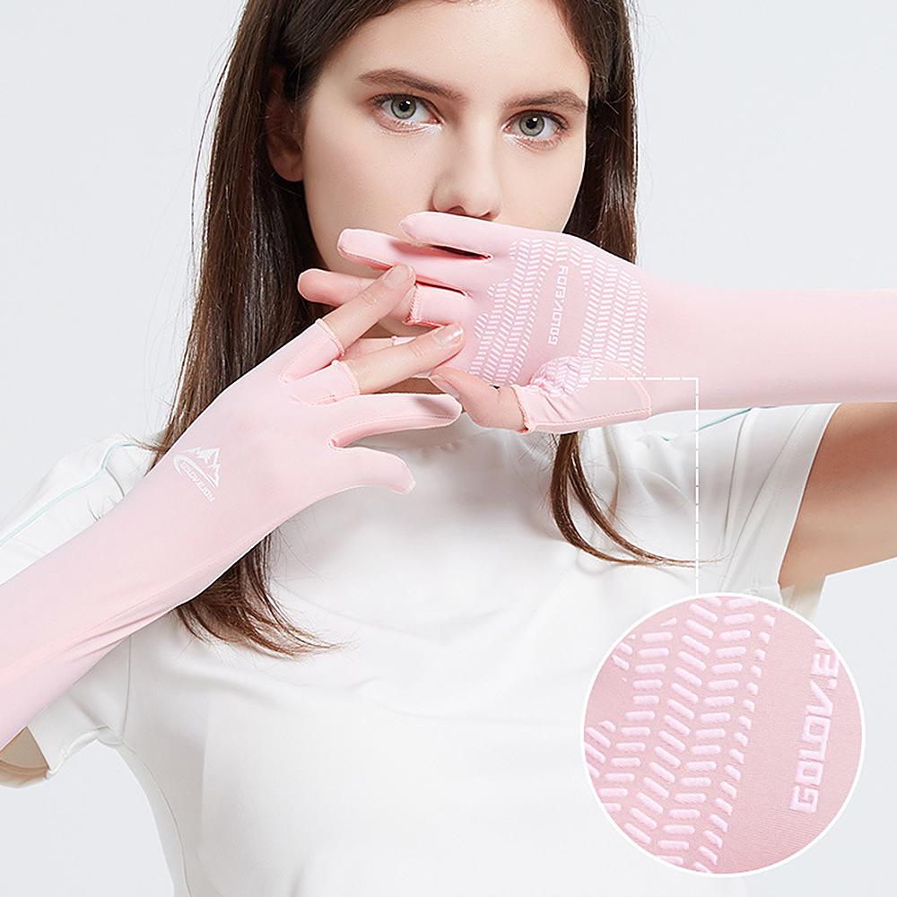 Cooling Arm Sleeves with Ergonomic Fingers Men Women UV Sun Protection Long Arms Sleeves Cover for