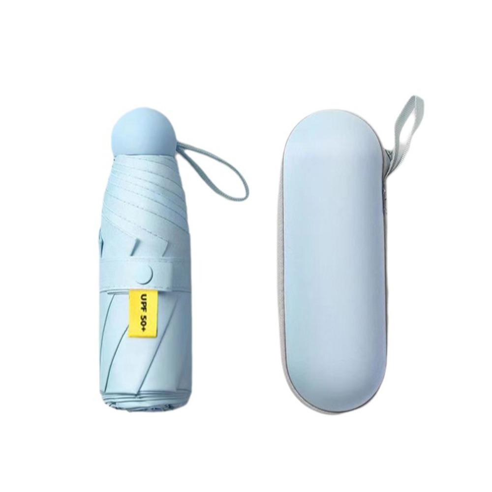 Reinforced Umbrella Rack Capsule Foldable Umbrella Windproof Rain Umbrella Sunshade Umbrella Women