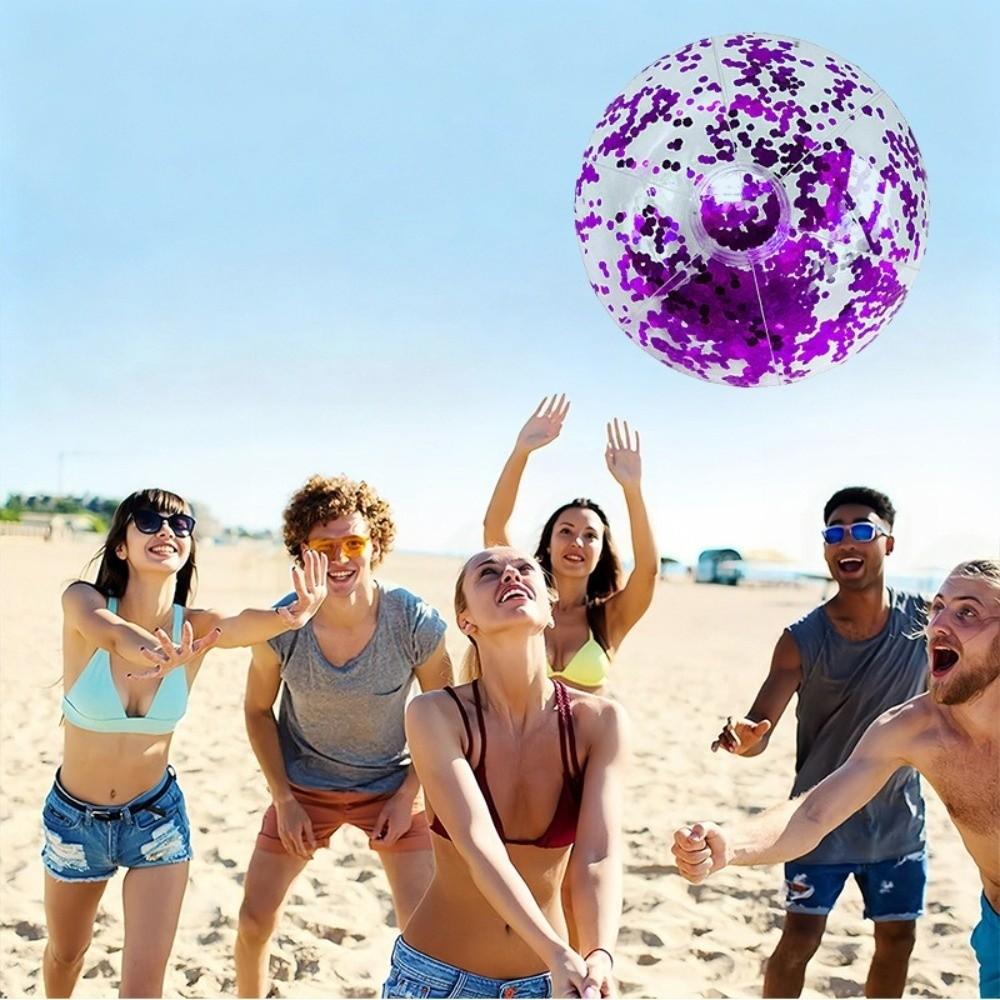 Sequin Glitter Beach Ball 40cm Water Play Ball Fun Inflatable Beach Ball Pool Party