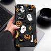 Pumpkin Ghost Pumpkin Pattern Phone Case For Samsung Galaxy S25 S24 S22 Ultra S23 S24 FE A17 A56 A16 A36 A26 A55 A15 A25 A54 5G Leather Texture TPU