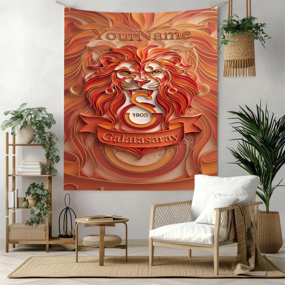Galatasaray Custom Your Name Wall Decor Tapestry Art For Pet Memorial Birthdaywedding Party Backdrop Family Gift