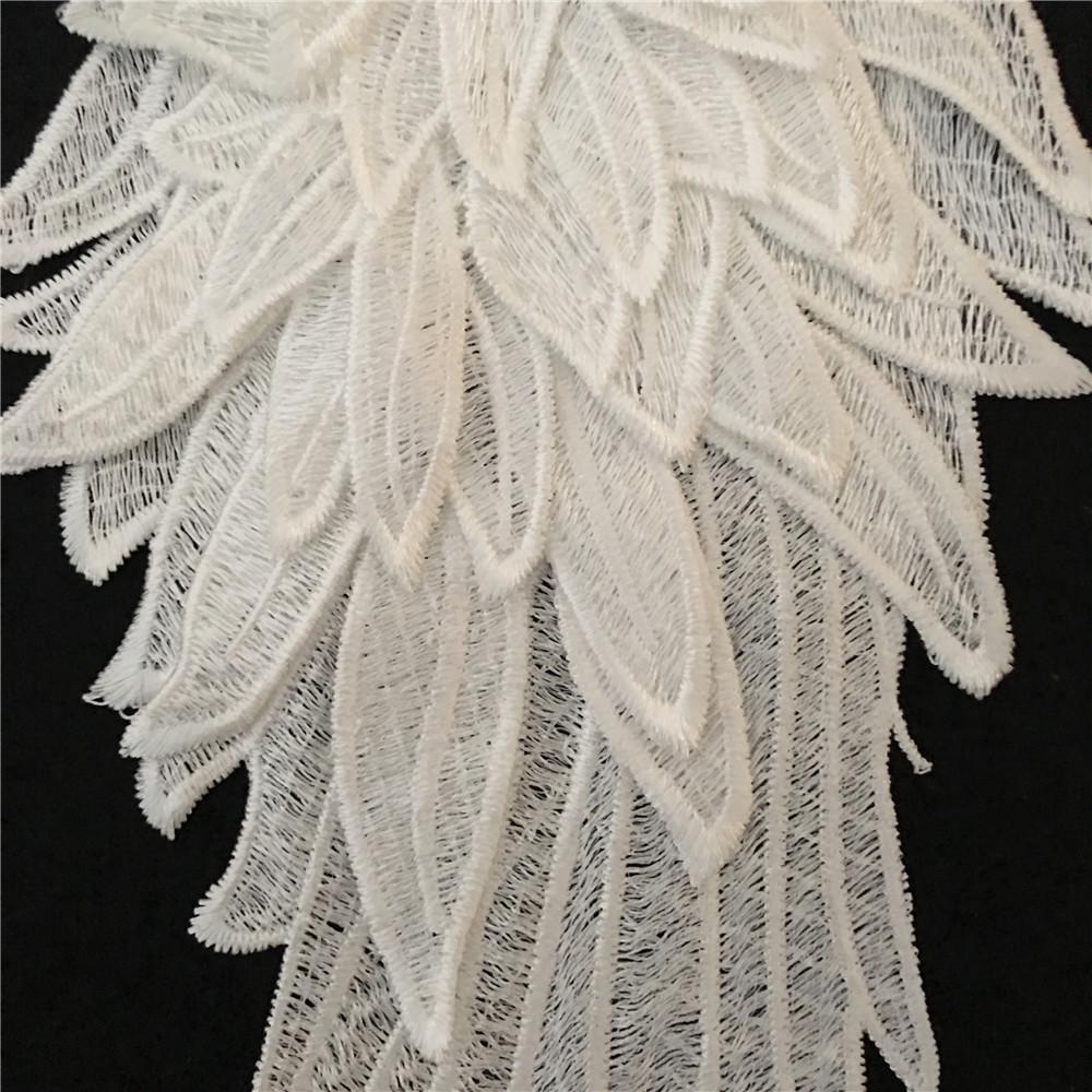 Крылья ангела 3D вышитые кружевные нашивки из ткани - многослойные крылья аксессуары для одежды