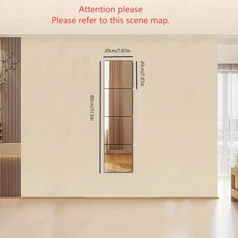 1,5 мм толщина 3D квадратная акриловая зеркальная плитка, 7,87x7,87 дюймов, самоклеящееся небьющееся настенное зеркало для спальни, гостиной, офиса, ванной комнаты