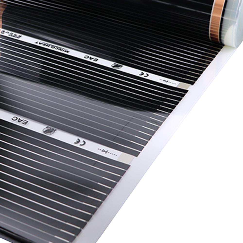 Теплый напольный коврик 220 В 140 Вт/м2 инфракрасная нагревательная пленка электрический обогреватель для дома