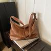 Ielgy Korean Version Retro Casual Tote Bag Ladies Fashion Trend Large Capacity One Shoulder Work Commuter Female Bag