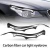 2Pcs Carbon Fiber Headlight Eyebrow Eyelid Cover Exterior Trim for BMW