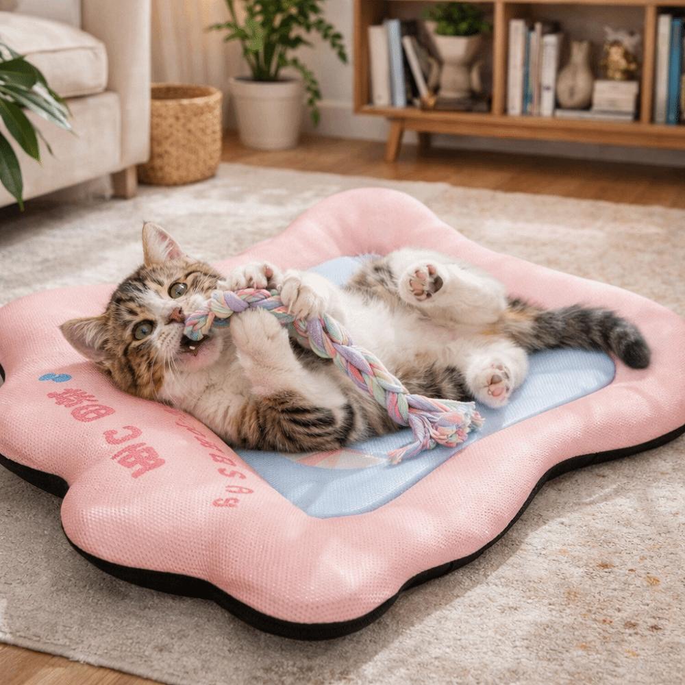 Cute Cartoon Pattern Pet Cool Cushion Non-slip Breathable Dog Sofa Bed Waterproof Removable Dog Sleeping Bed Summer Season
