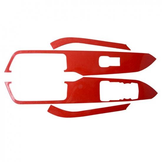 Carbon Fiber Interior Window Switch Cover Trim Fit For Ford Mustang 2015- US
