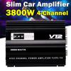 Aluminum Alloy Car Amplifier Multichannel Powerful Car Audio Amplifier Vehicle Power Stereo Amp 3800W Car Sound Amplifiers