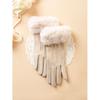 DaiSo WriSt Fur Women S gloveS Beige
