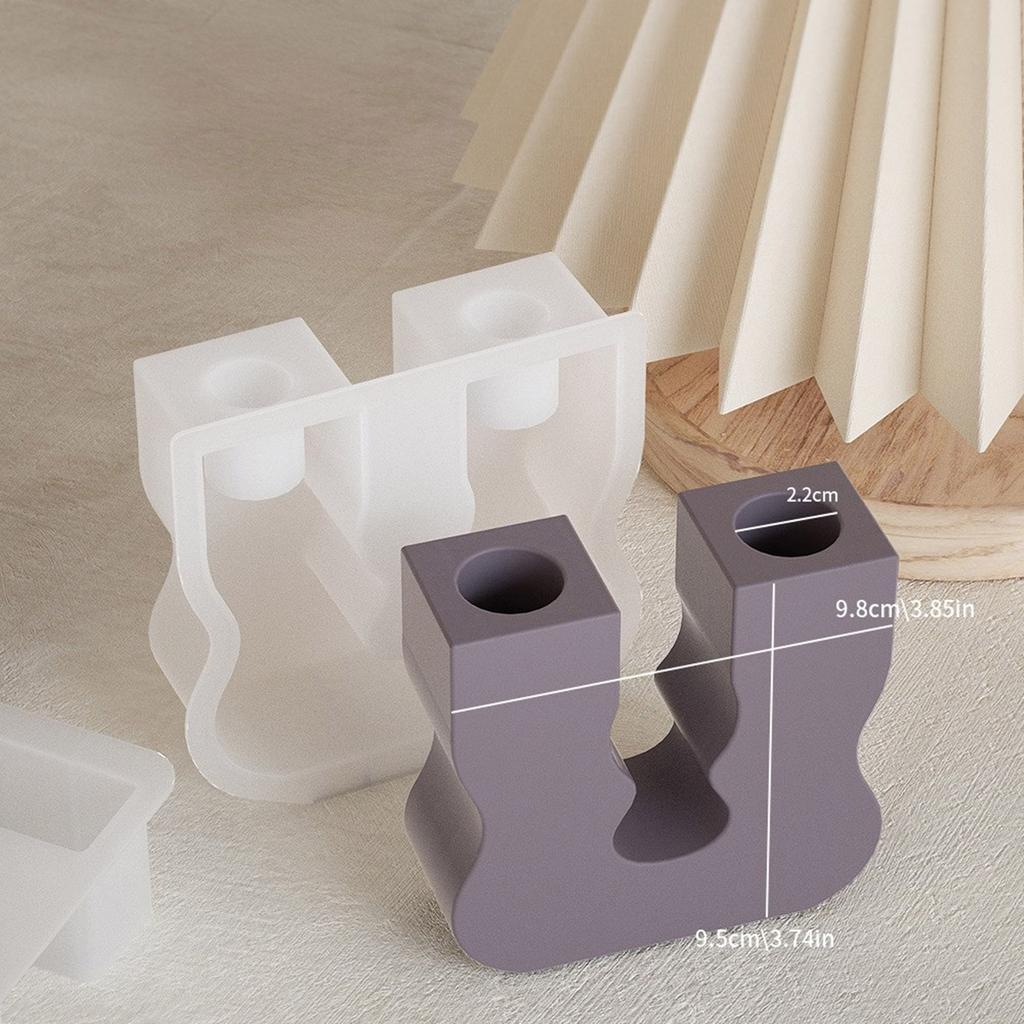 Силиконовые формы для смолы, формы для подсвечников, S/U-образные формы для рукоделия, силиконовые формы для основания свечи, подходят для подсвечников