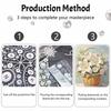 Цветочная жемчужная картина ручной работы DIY 5D креативные украшения гостиная домашний декор картина с жемчугом корзина Лилия и ромашки