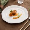 Irregular Ceramic Threaded Plate Creative Steak Plate Pasta Plate Dessert Dish Restaurant Molecular Cuisine Specialty Tableware