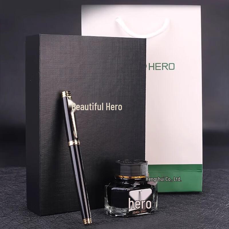 Подарочный набор с перьевой ручкой HERO 1505 и чернилами