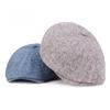 Берет из хлопка и льна для мужчин и женщин, кепка с язычком в стиле ретро, старая кепка, дорожная шляпа для улицы, одноцветный берет
