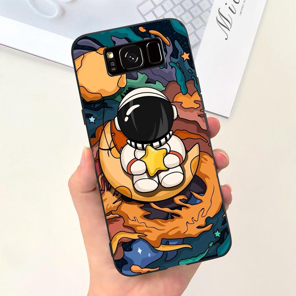 For Samsung Galaxy S8+ 6.2" Case Space Planet Cute Cat Soft Silicone Cover For Samsung S8+ S8 Plus S8 Bumper Phone Case Fundas