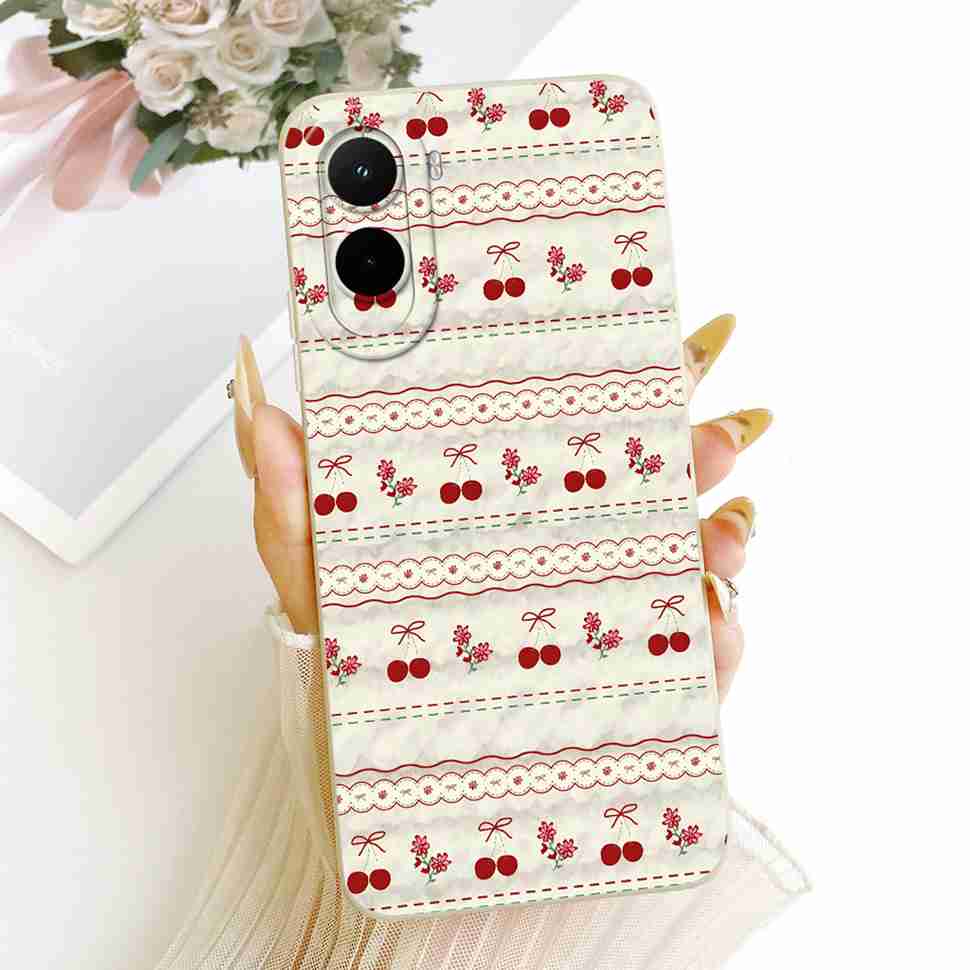 Silicone Case For Xiaomi Poco M7 4G Case Cute Cat Flowers Soft Slim Phone Cases For Xiaomi Poco M7 PocoM7 4G Cover Bumper
