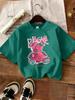 Cute Bear With Serious Injuries Prints T-Shirts Women Basics O-Neck Short Sleeve Tops Loose Soft T Shirts Summer Womans Clothes