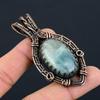Aquamarine Gemstone Pure Copper Wire Wrapped Handmade Unique Pendant Jewelry