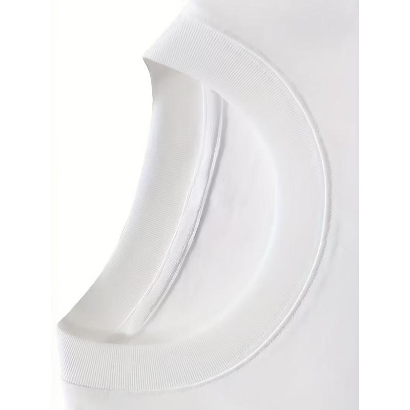 Женская белая футболка с цветочным принтом, европейский размер - Мягкая, дышащая, с коротким рукавом, с круглым вырезом, свободный крой