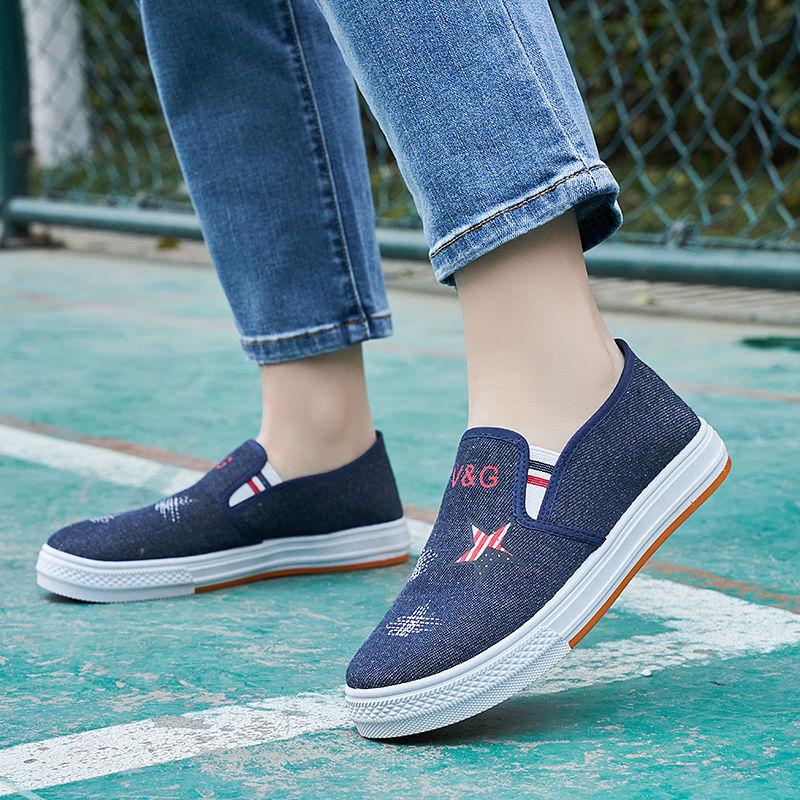 Fashionable Casual Old Beijing Female Student Cloth Shoes Trendy and Versatile Oxblood Sole Non-slip Wearable Shoes