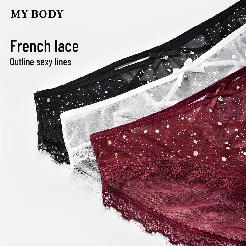 Женские трусы-слипы с низкой посадкой из соблазнительного кружева mybody