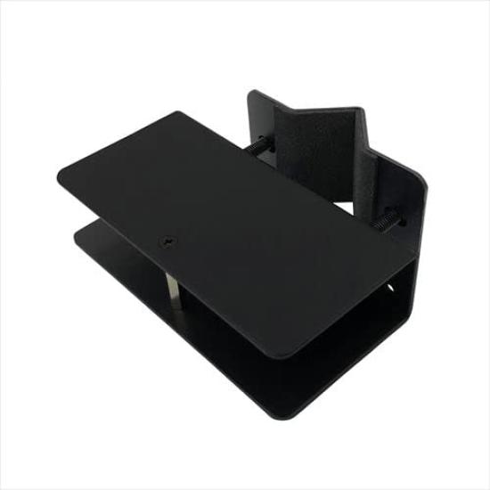 Nagao Seisakusho Black Pole Mount Clamp Table for Mounting a Microphone Arm To the Back of a Monitor or On a Monitor Video Web Conferencing