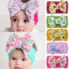 Children'S Printed Large Bow Nylon Headband Soft Elastic Hair Accessories Baby Headgear Baby Stockings Headband