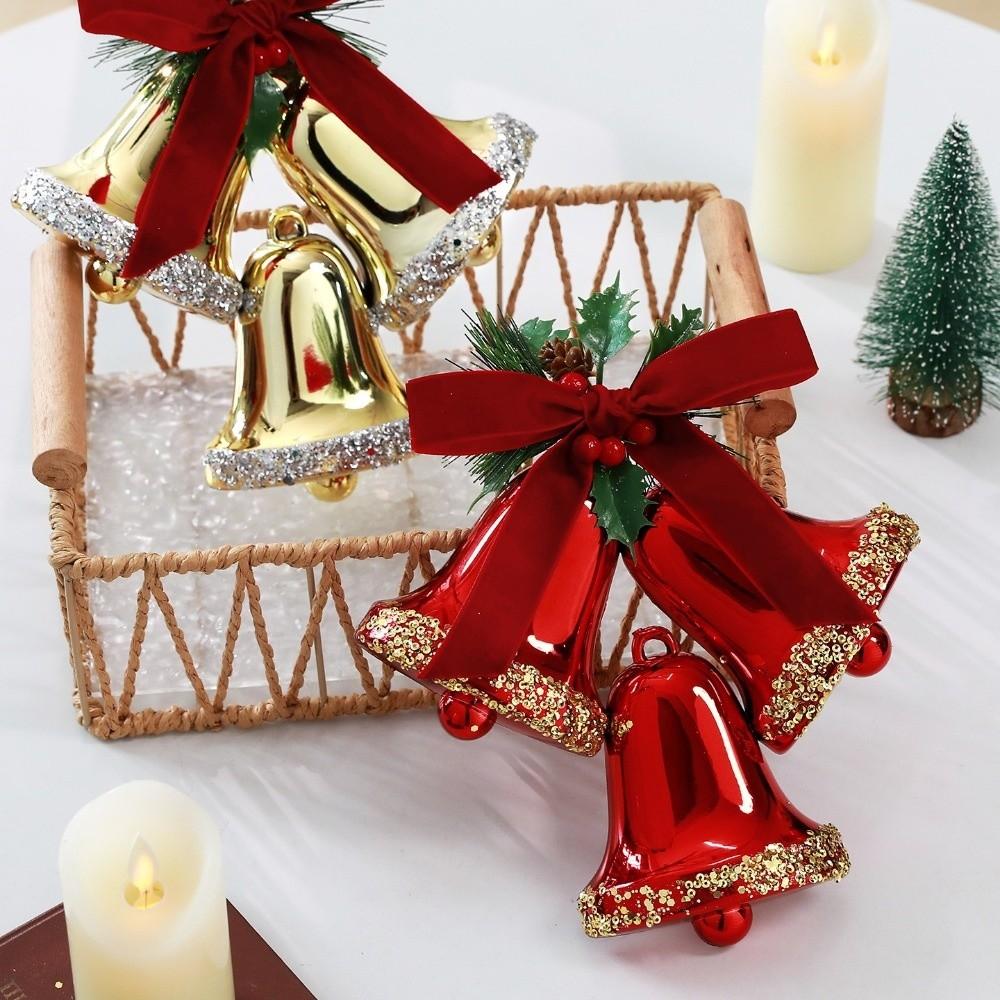 Plastic Christmas Bell Hanging Ornament Christmas Tree Bell Decoration Window Decoration
